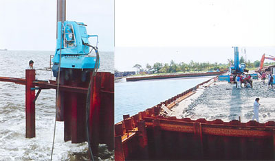 A SET OF USED & NEW JAPANESE HIGH-TECH PILING EQUIPMENTS WERE EXPORTED TO EQUATORIAL GUINEA IN AFRICA.